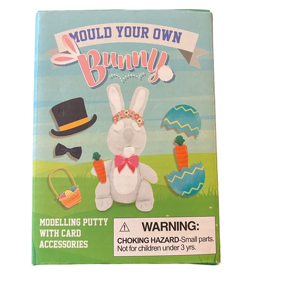 Easter Fun - Mould Your Own Bunny Modelling Putty With Card Accessories , NEW - Picture 5 of 7